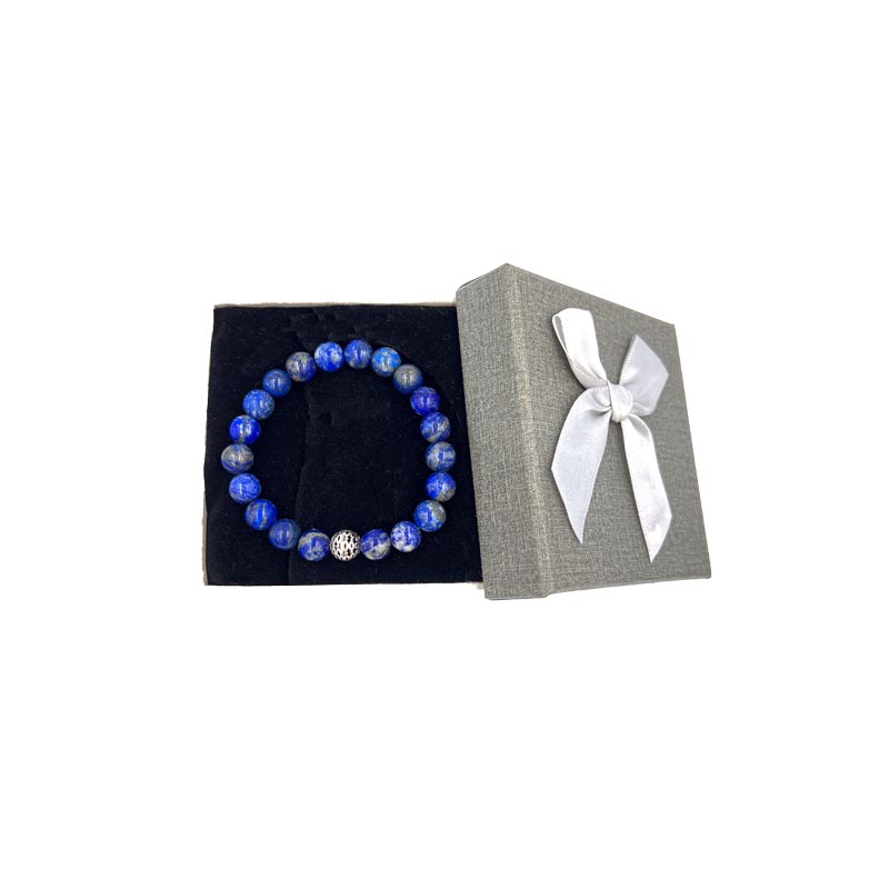 Silver Lapis Gemstone Bracelet wakeb online Store Turkish Product